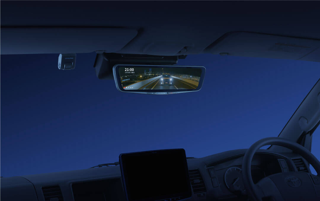 ハイエース ワイドボディ（200系 6型）専用 ドライブレコーダー搭載 12型デジタルミラー PKG-M01R-HIW-200-6