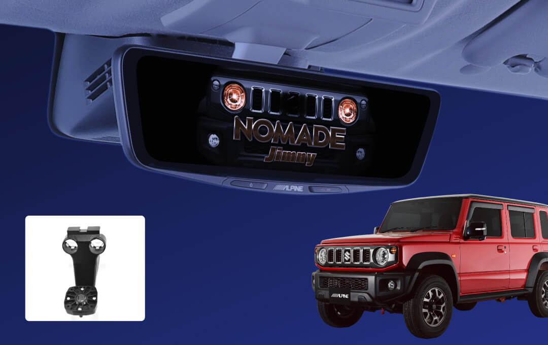 ジムニーノマド（JC74）/ジムニーシエラ（JB74）/ジムニー（JB64）専用 ドライブレコーダー搭載10型デジタルミラーパッケージ ショートアーム［車内用リアカメラモデル］ DVR-DM1000A-IC-JI-64-2