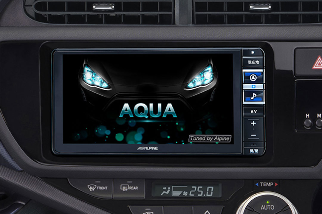 アクア（10系）専用 7型ワイドカーナビ ビッグX 取付けキット ナビレディパッケージ付き車用 KTX-7W-SI-170-NR