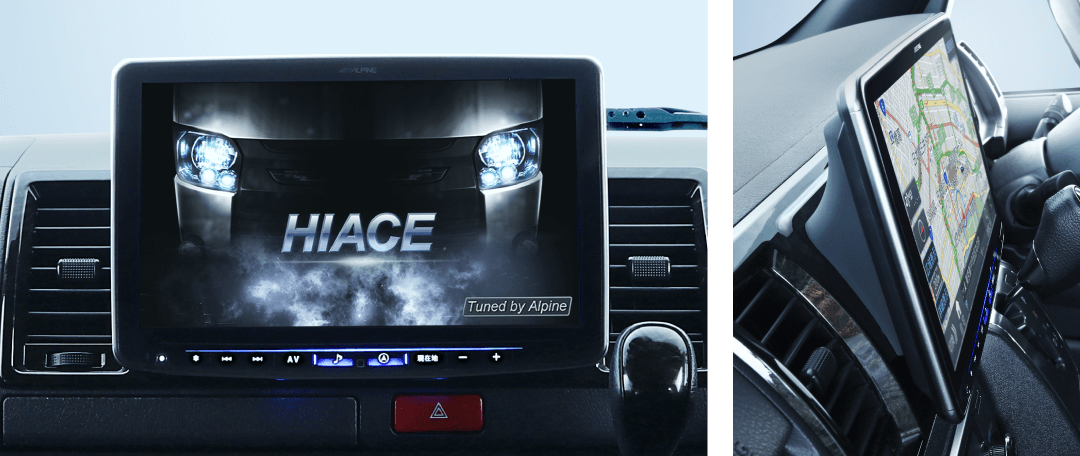 ハイエース(200系)スーパーGL専用 パーフェクトフィット ビッグX(シンプルモデル) 自動防眩インナーミラー対応純正バックカメラ装着車用 PF11NX2S-HI200SGL-NR(シンプルモデル)