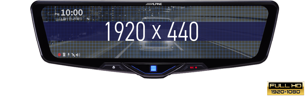 フルHD高精細フルラミネーションディスプレイ