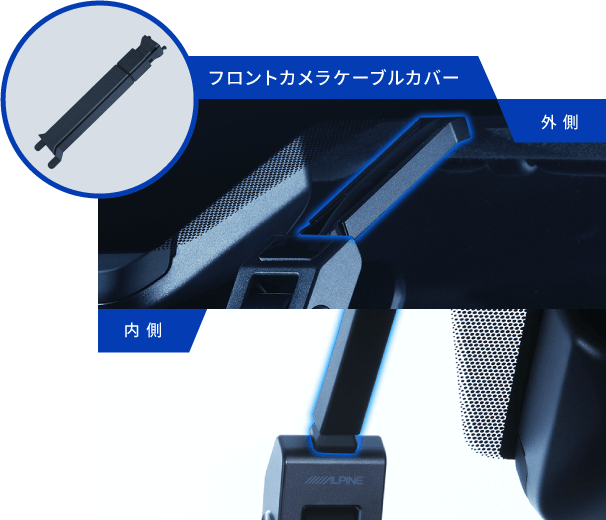 フロントカメラケーブルカバー