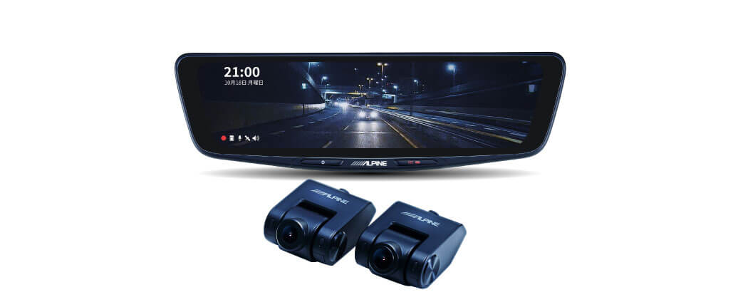 前後録画ドライブレコーダー搭載 10型デジタルミラー［車内用リアカメラモデル］ DVR-DM1000A-IC
