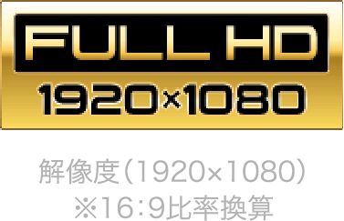FULL HD | 解像度（1920×1080）※16：9比率換算