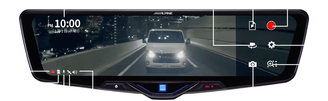 ドライバーを配慮したタッチ操作