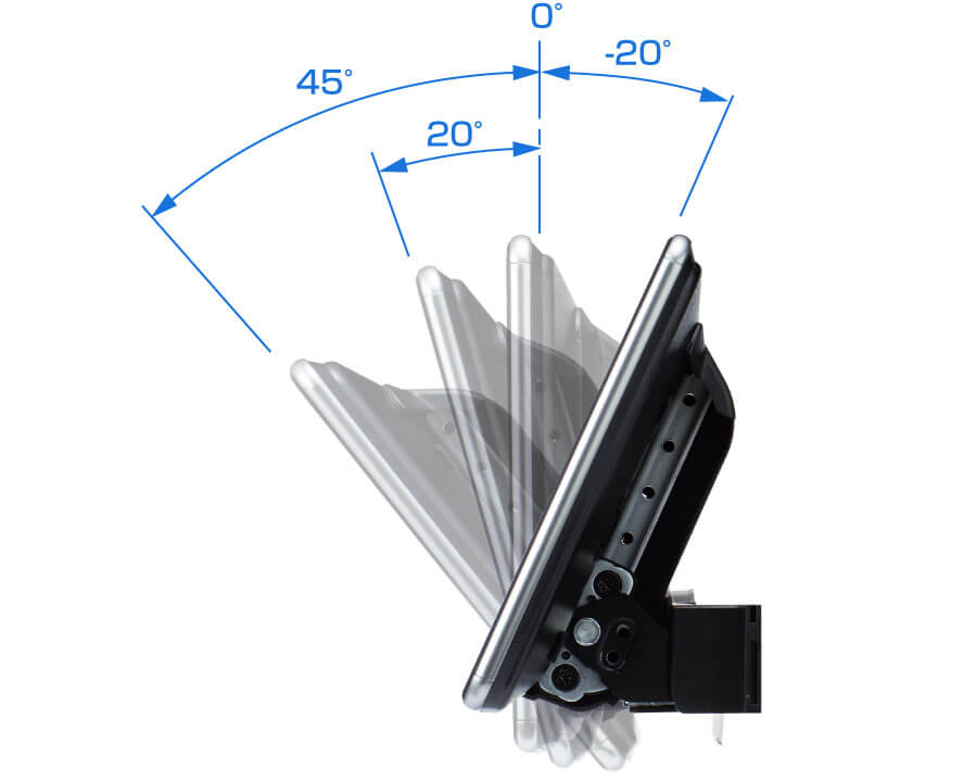 角度 4段階に調整可能