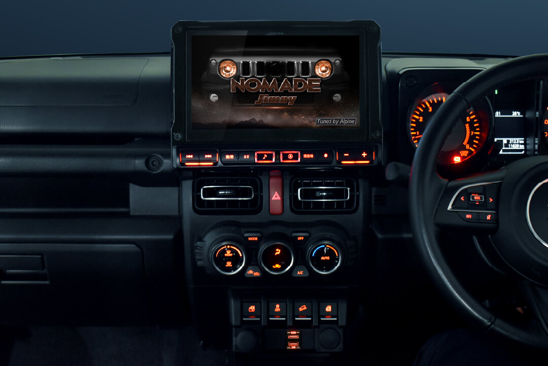 ジムニーノマド/ジムニーシエラ/ジムニー専用アンバーLEDライティングUSB/HDMI接続ユニット同梱