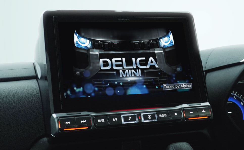 デリカミニ専用デザイン 10型大画面カーナビ BIG X【専用パネル、取付けキット同梱】