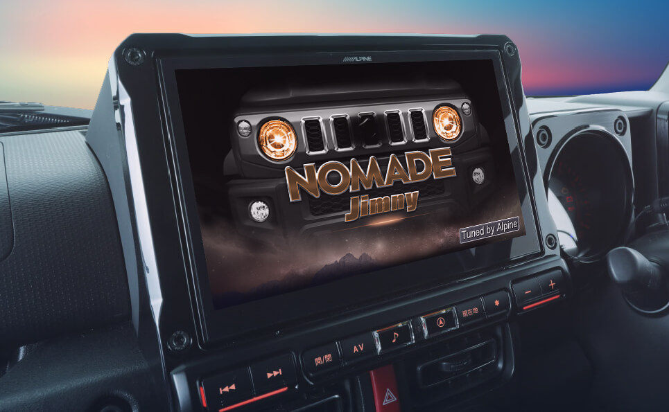 ジムニーノマド（JC74）/ジムニー シエラ（JB74）/ジムニー（JB64）専用デザイン 10型大画面カーナビ BIG X【専用パネル、取付けキット、専用ビルトインUSB/HDMI（アンバーライティング）同梱】